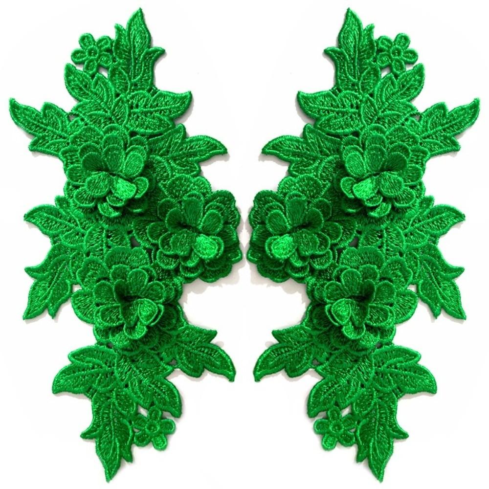 Heavy Lace Lace Applique Colorful Floral Embroidery Trim 3D Embroidered Patch Clothing Sewing