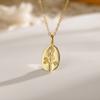 Silver French Style Necklace Zinc Zinc Alloy Sweater Chain Sweet Rose Flower Pendent Necklace  Daily Life