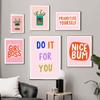 Girl Boss Quote Posters Independent Woman Power Canvas Painting Prints Inspirational Quotes Pictures for Living Room Home Decor No Frame