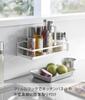 Yamazaki Tower Spice Rack with Film W28 x x H7cm film Floating Kitchen Model 2185 Hooks, White, Approx. D12.5 (excluding hooks), Storage,