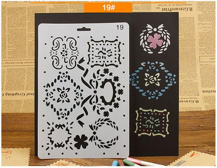 Инструменты для самостоятельного украшения альбомов: Тематическая кружевная линейка, полые шаблоны для домашних животных и принадлежности для рисования