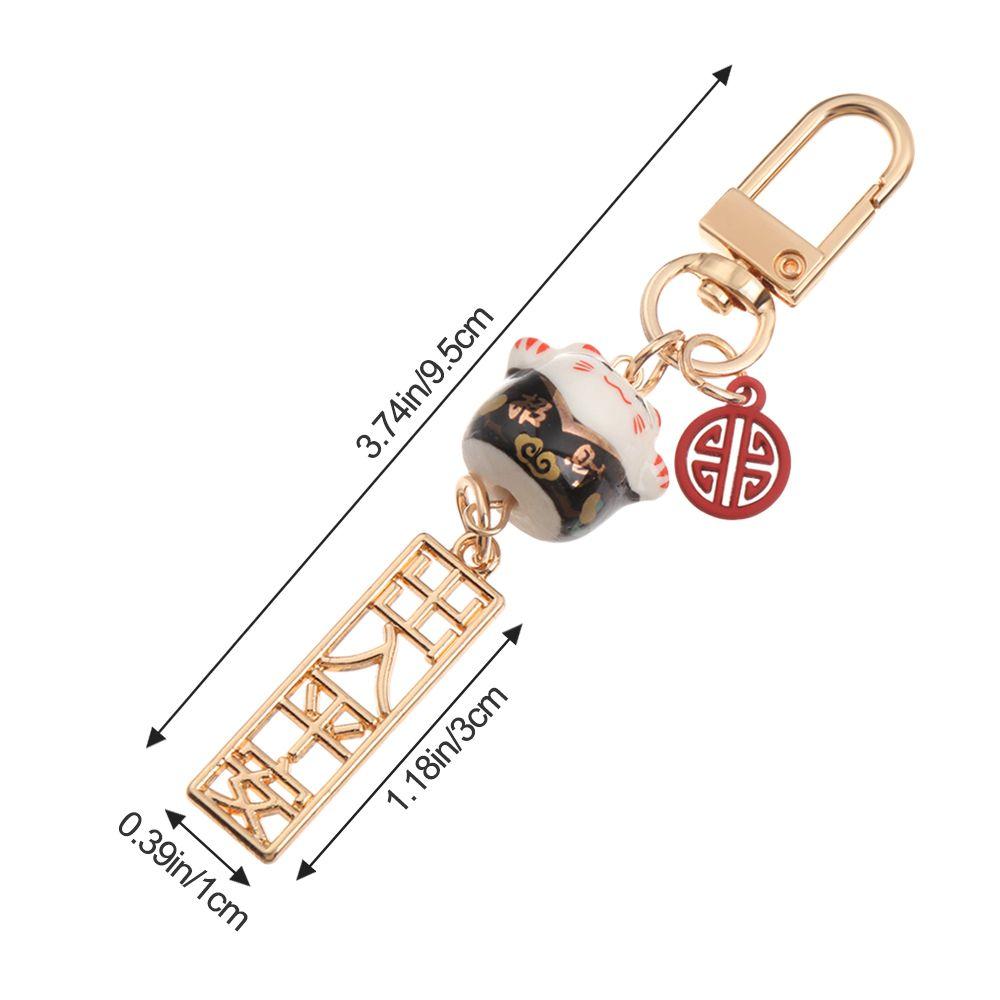 Fashion Cute Car Bag Pendant Fortune Cat Cartoon Japanese Lucky Cat Keychain