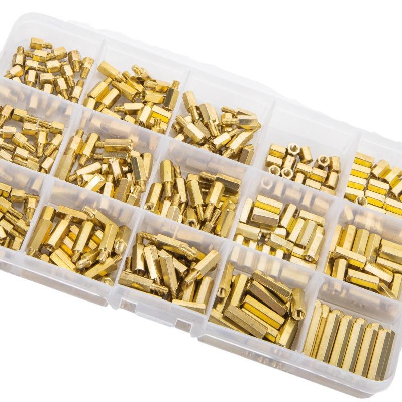 300PCS M3 Mixed Hexagonal Copper Spacer & Screw Column Set
