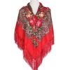 Ethnic Cheongsam Shawl: Russian Print Square Scarf Headscarf