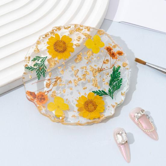 Handmade Resin Coaster Dried Flowers Cup Mat Heat-Resistant Clear Waterproof Table
