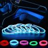 Полоска окружающего света для салона автомобиля, оптоволоконная атмосфера, неоновые светодиодные фонари, USB-вечеринка, декоративные лампы, полоска, авто, DIY, окружающий свет