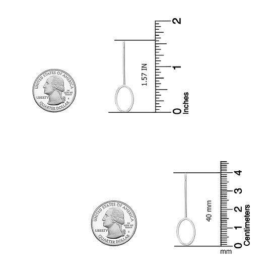 LeCalla S925 Sterling Silver Jewelry Oval Shaped Light-Weight Threader Wire Teardrop Dangler Earrings for Women