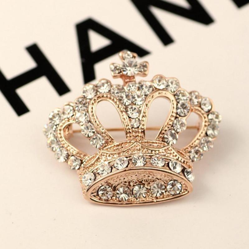 Модная элегантная женская брошь в форме короны принцессы на платье