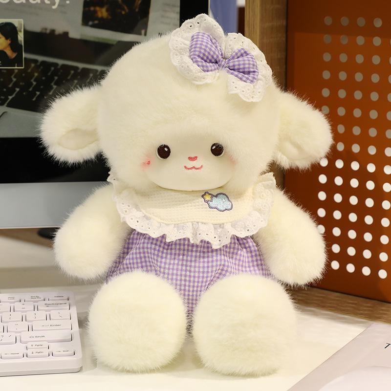 New cute running paradise lamb plush toy lamb doll girl sleeping doll soothing companion gift
