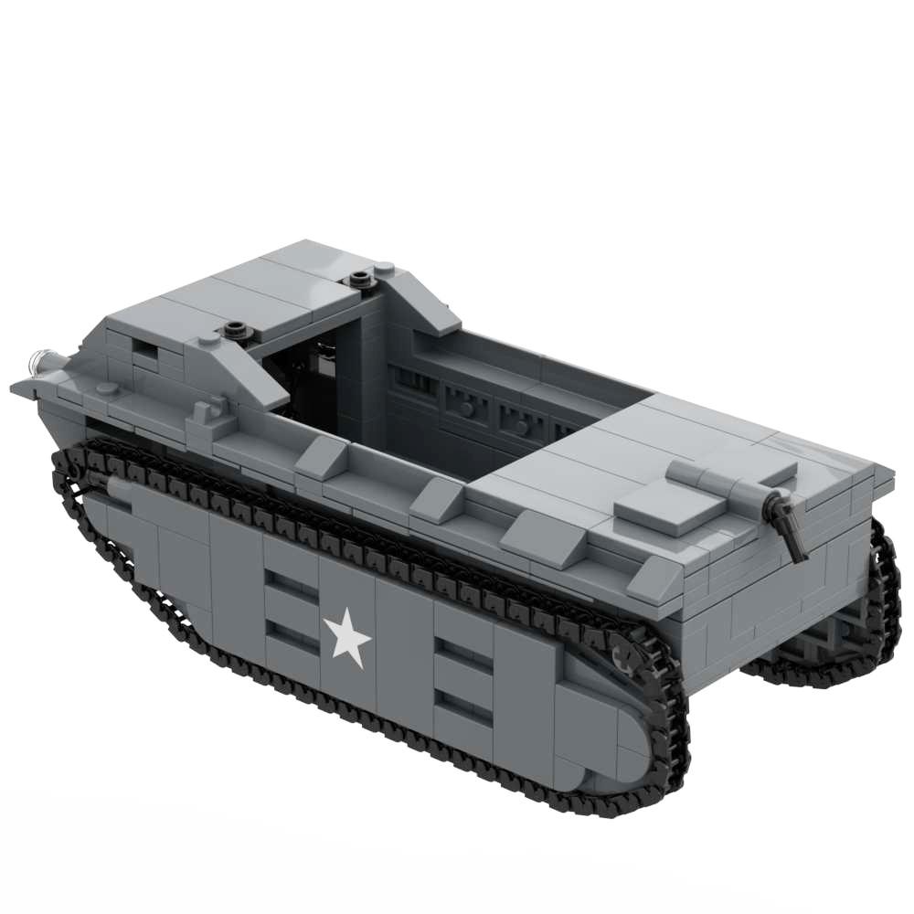 Амфибийный десантный катер LVT-1 Военный конструктор Игрушечные кубики Набор с солдатиками