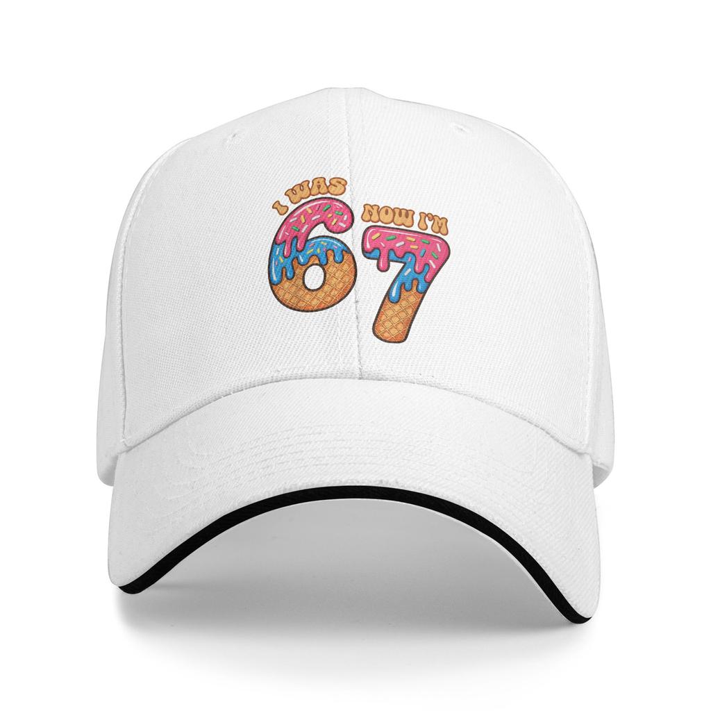 7 Year Old Birthday I Was 6 Now I'm 7 67 Meme Baseball Cap Casual Men Trucker Hat Sun Visor Print Running Hippie Snapback Cap