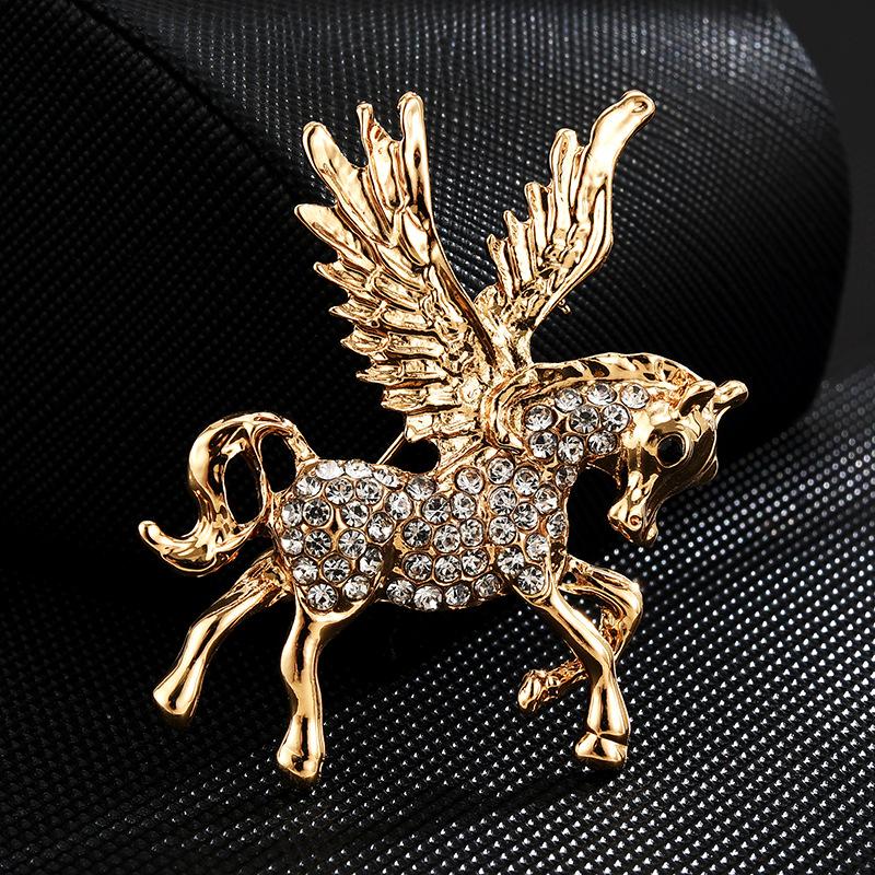 Brooch High-End Sense Niche Light Luxury Suit Bow Rhinestone Corsage High-End Alloy Creative Clothing Accessories