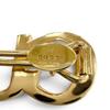 Great GUCCI clip Logo design rhinestone hair accessory gold Women 729104 Used