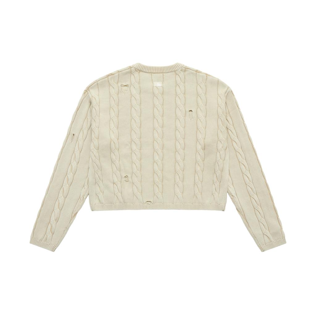 New MLB Preppy Style Collection Boston Red Sox 25FW Sweater Women's Light Sand 3FKPV0354-43SAL