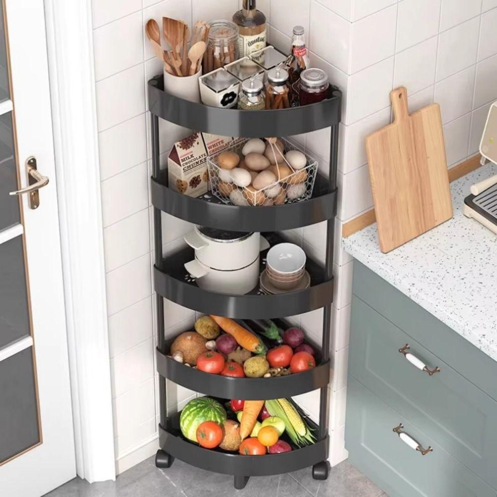 with Wheels Bathroom Storage Rack Large Capacity Rolling Cart Storage Rack Shower