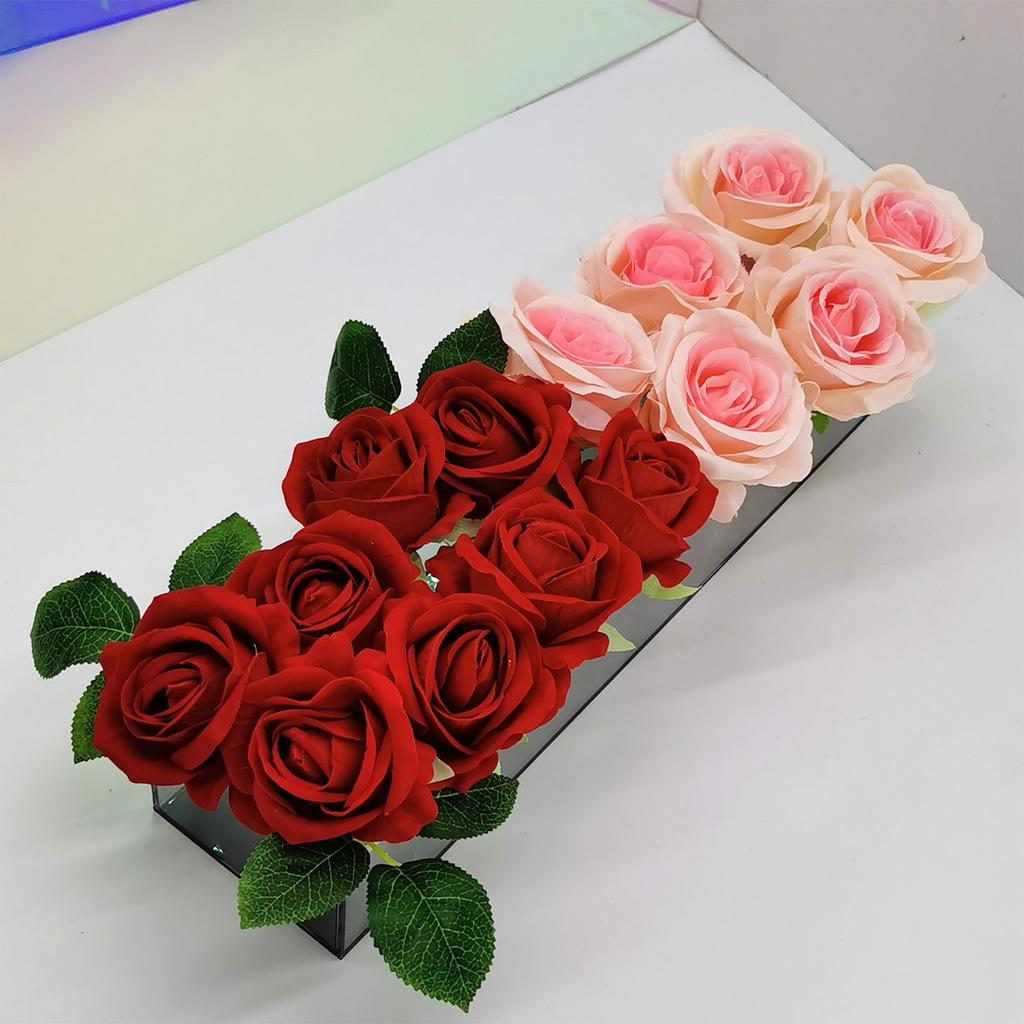 DIY прозрачная акриловая ваза для цветов, контейнер для организации цветов, домашнее украшение на день, свадебное украшение, подарок