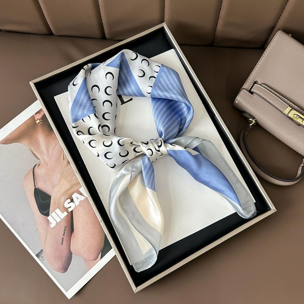 Шелковый шарф женский модный универсальный высокий смысл 70 квадратный шарф защита шеи шарф ретро шарф сумка