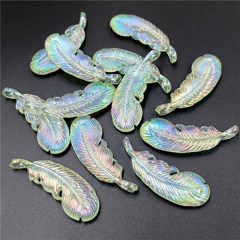 Ручная работа, светлые серии, акриловые материалы, светящиеся аксессуары, 10 шт., ювелирные изделия «сделай сам», цветное ожерелье с УФ-покрытием, серьги, изготовление модных бусин