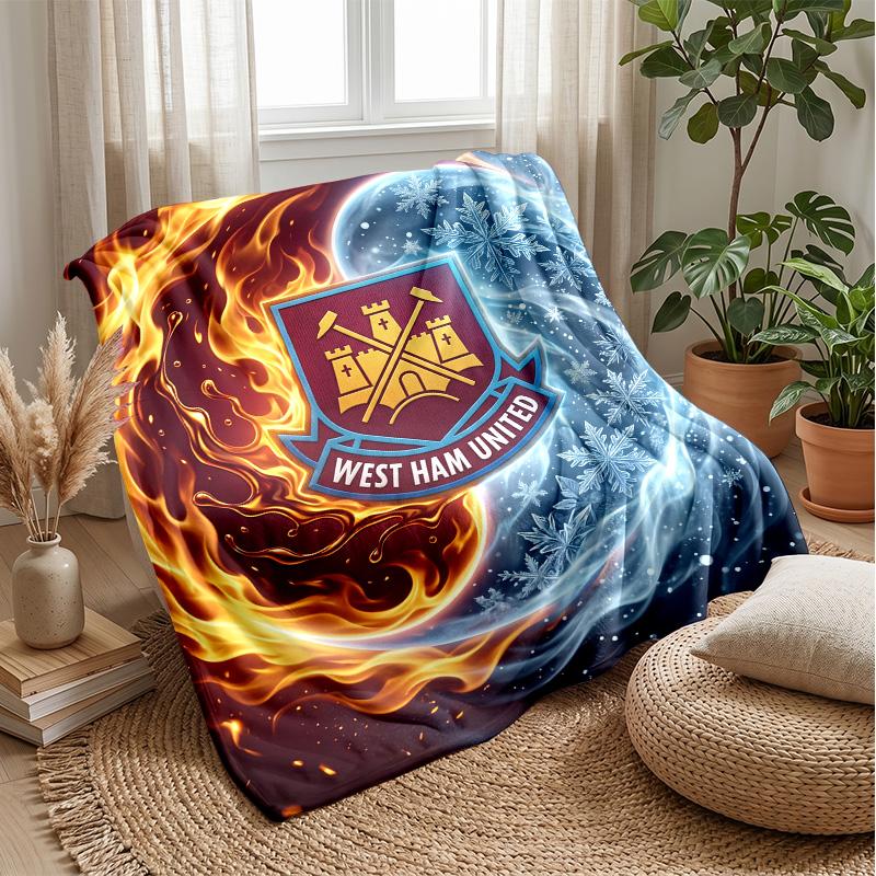 Фланелевое одеяло с принтом футбольного клуба «Вест Хэм Юнайтед», мягкое, теплое, легкое плед-одеяло для дивана, кровати, кемпинга