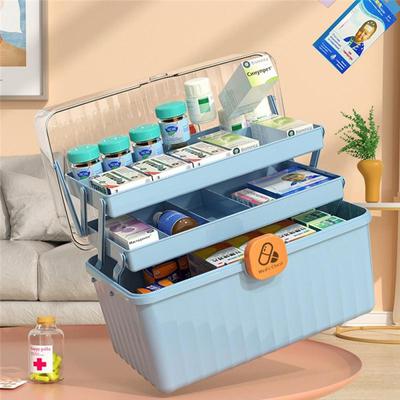 Многослойная аптечка, большая аптечка первой помощи, переносная аптечка, контейнер для таблеток, семейный контейнер для экстренной помощи, органайзер для хранения