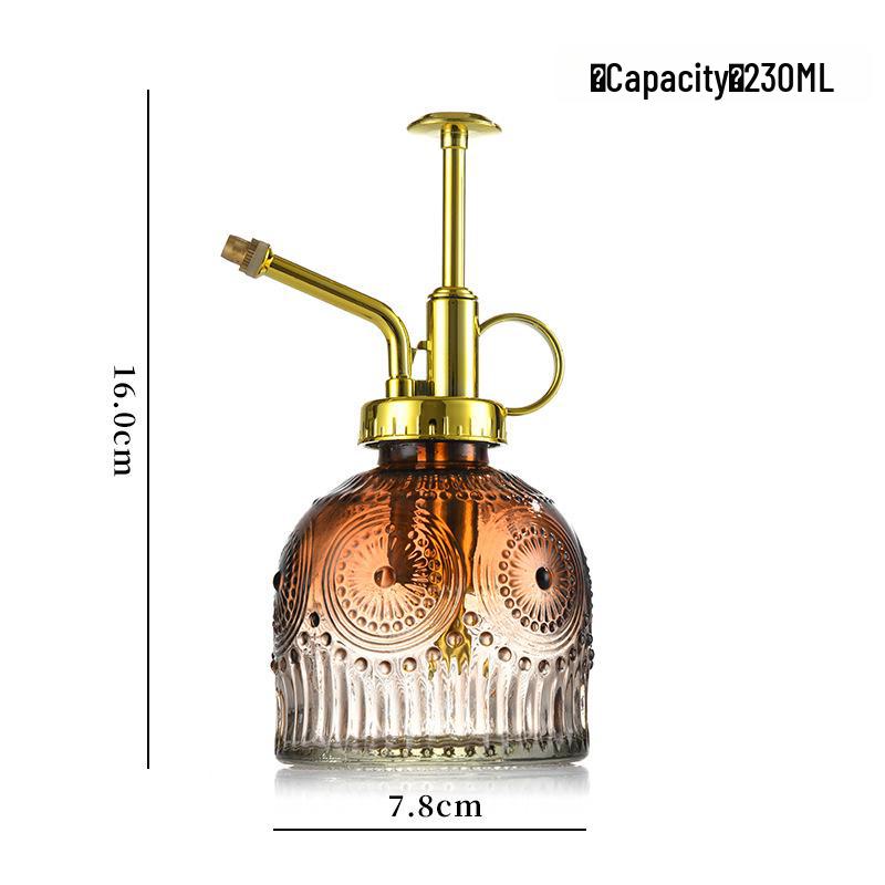 Embossed Glass Watering Sprayer for Home and Garden Decor