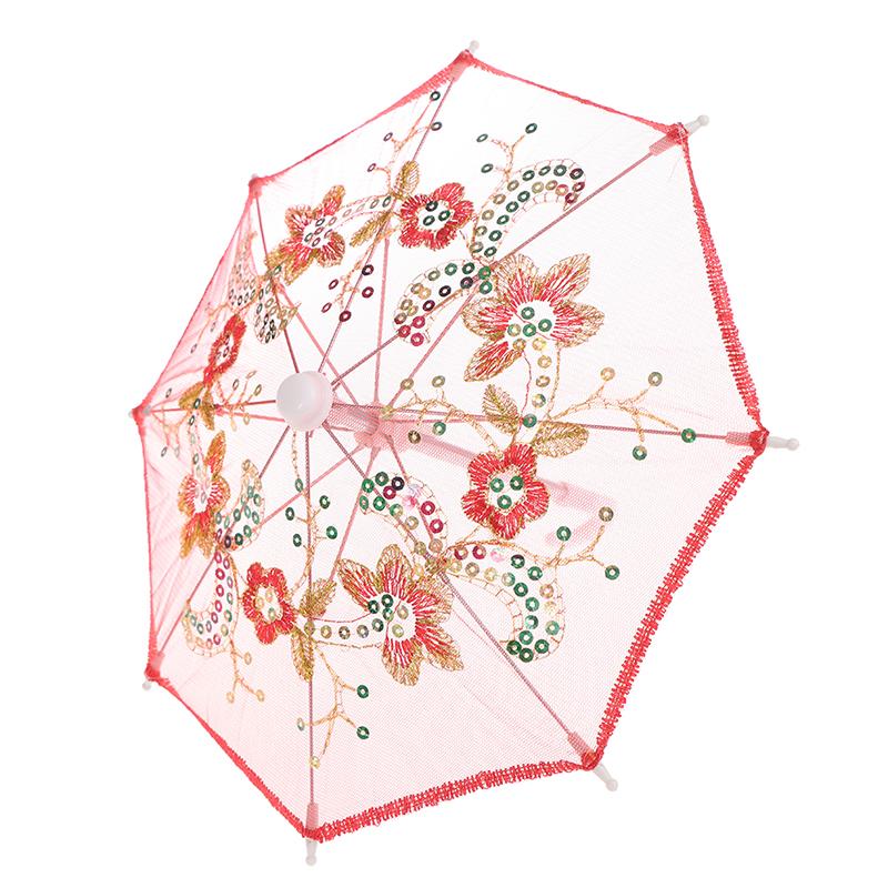 Lace Sequin Embroidery Lace Umbrella Children Dance Craft Mini Umbrella Performance Props