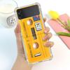 Роскошный чехол для Samsung Galaxy Z Flip 3 4 5G Funda Z Flip3 прозрачный ПК жесткий противоударный чехол для телефона магнитная кассета для радио