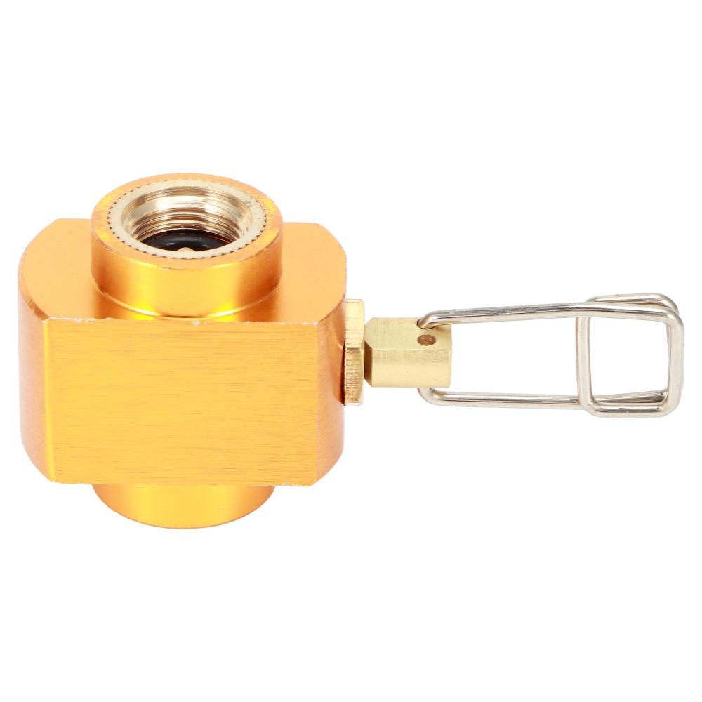 Brass Alloy Canister Adapter Gold Gas Conversion Connector Gas Refill Adapter Backpacking Trips