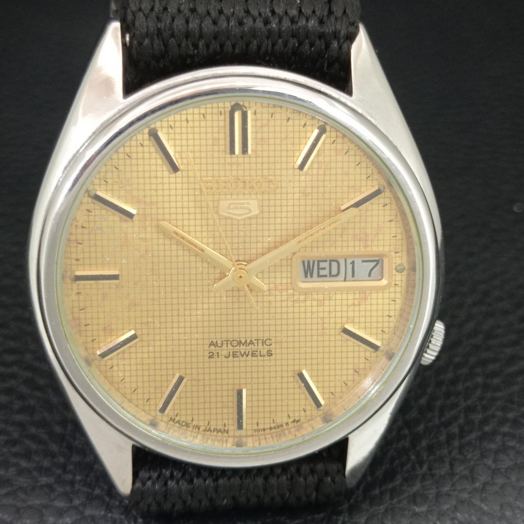 ВИНТАЖНЫЕ АВТОМАТИЧЕСКИЕ ЧАСЫ SEIKO 5 7019A ЯПОНИЯ МУЖСКИЕ С ОРИГИНАЛЬНЫМ ЦИФЕРБЛАТОМ a709148-1