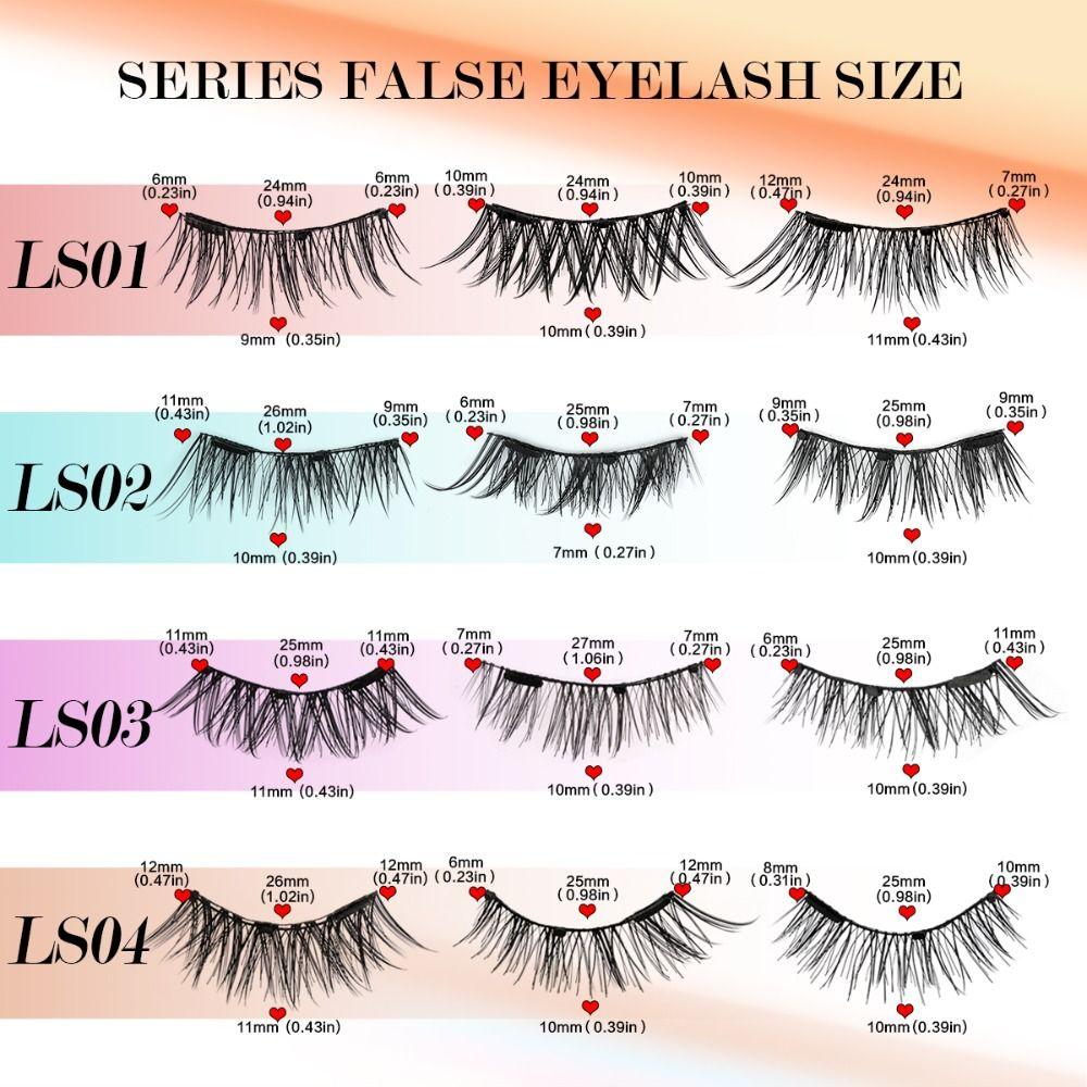 3 Pairs Faux 3D Mink Magnetic Lashes Soft Fluffy False Lashes New False Eyelashes Western Style