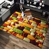 1Pc food theme Printed circular carpet, home door mat, outdoor travel protection carpet B6