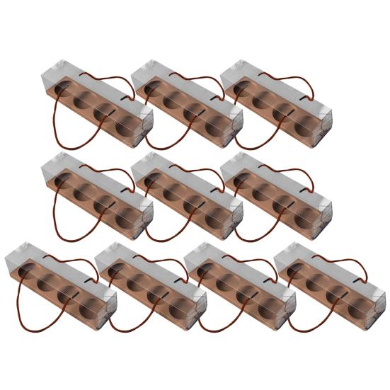 10шт прозрачные коробки ПЭТ торт кекс рулон контейнер упаковка десерт держатель