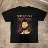 Винтажная унисекс футболка Sepultura 90-х, угольно-серая - Мужская и Женская Вы бы