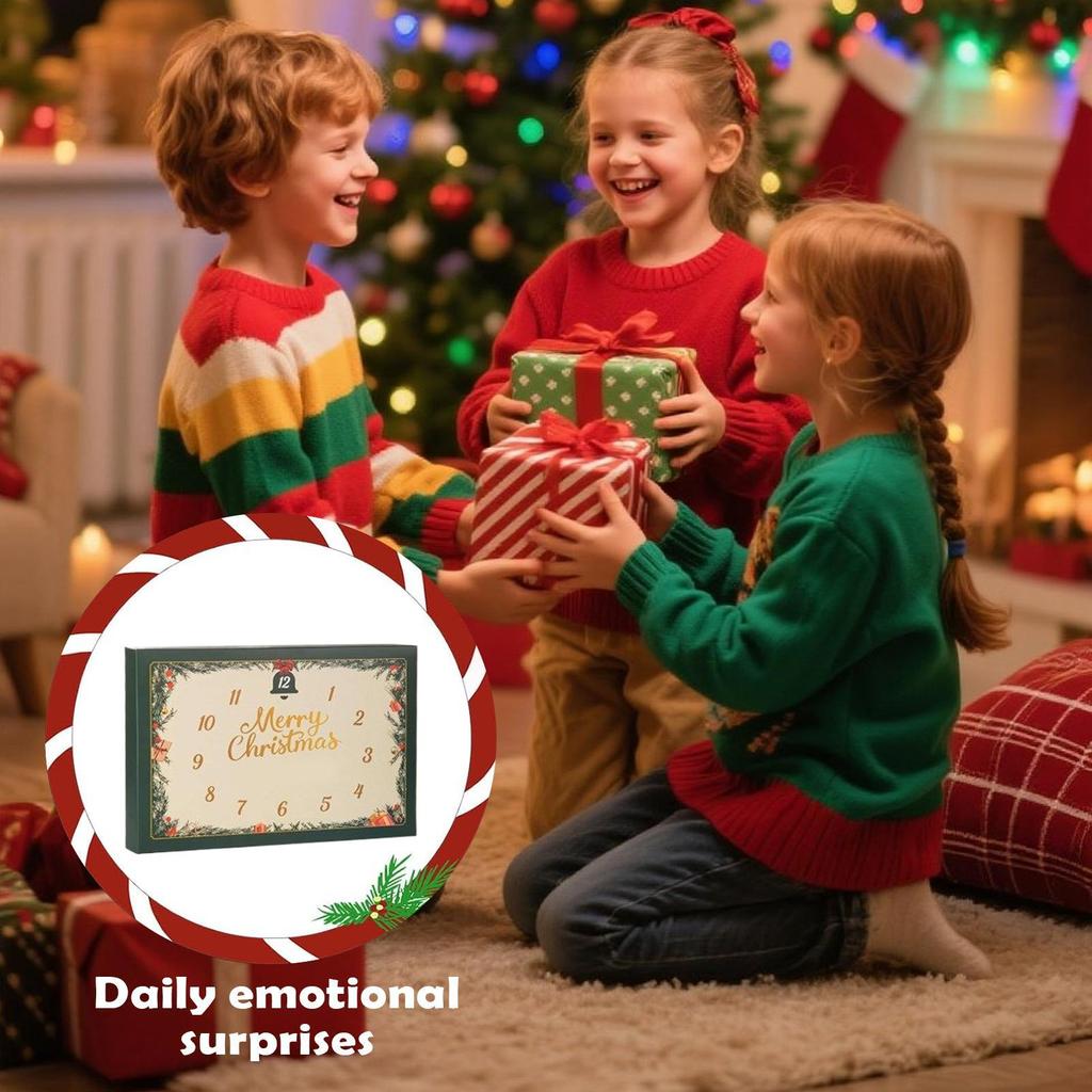 Адвент-календарь 2025 2D Акриловый Праздничный Сувенир 24 дня Эмоциональный Календарь Адвента Рождественский Календарь для Детей Рождественский Подарок