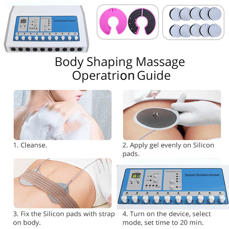 S718 Weight Loss Machine Waves EMS Muscle Stimulator Body Slimming Machine Fat Burning Bio Beauty Massager Muscle Stimulator