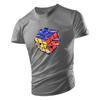 2023 Adult Men's Crewneck T-shirt Summer Casual Sports Loose Quick Drying Short Sleeve Fashion Rubik's Cube Print Youth Trend