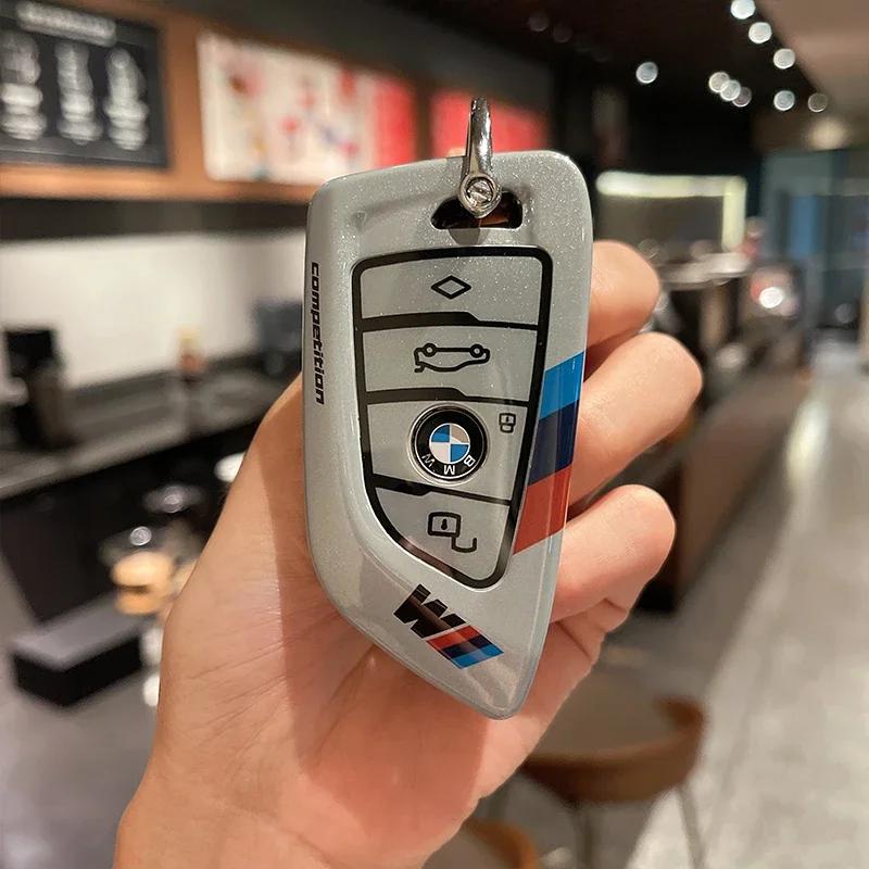 Car Key Case Cover For BMW 1 2 3 5 6 7 8 Series X1 X2 X3 X4 X5 X6 X7 Z4 3 4 Buttons Auto Remote Shell Protect Accessaries EV2