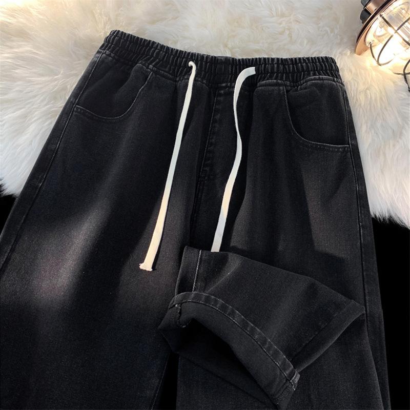 Зимние утепленные джинсы широкие джинсы мужские прямые эластичная талия вельвет уличный стиль винтажные молодежные повседневные джинсы