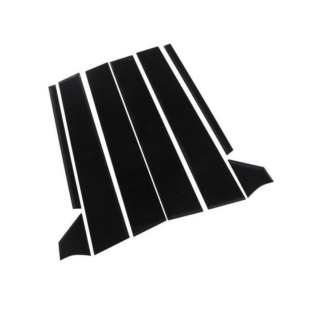 Углеродное волокно, черная автомобильная оконная дверная колонна, BC, стойка, накладка, подходит для Nissan Sentra, зеркальный эффект, ПК