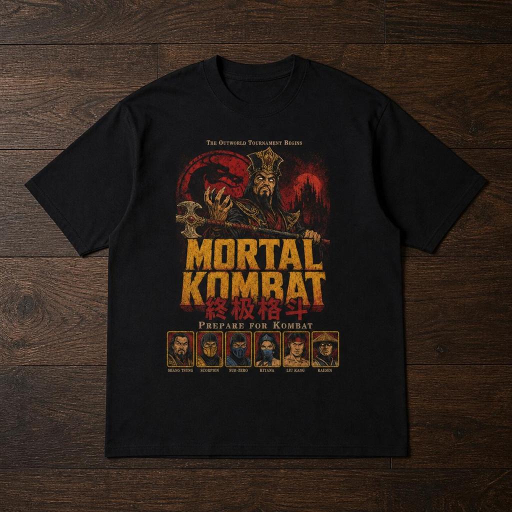 Mortal Kombat Oversized Tee, hang Tsung Scorpion Tee, Retro Gaming Gift