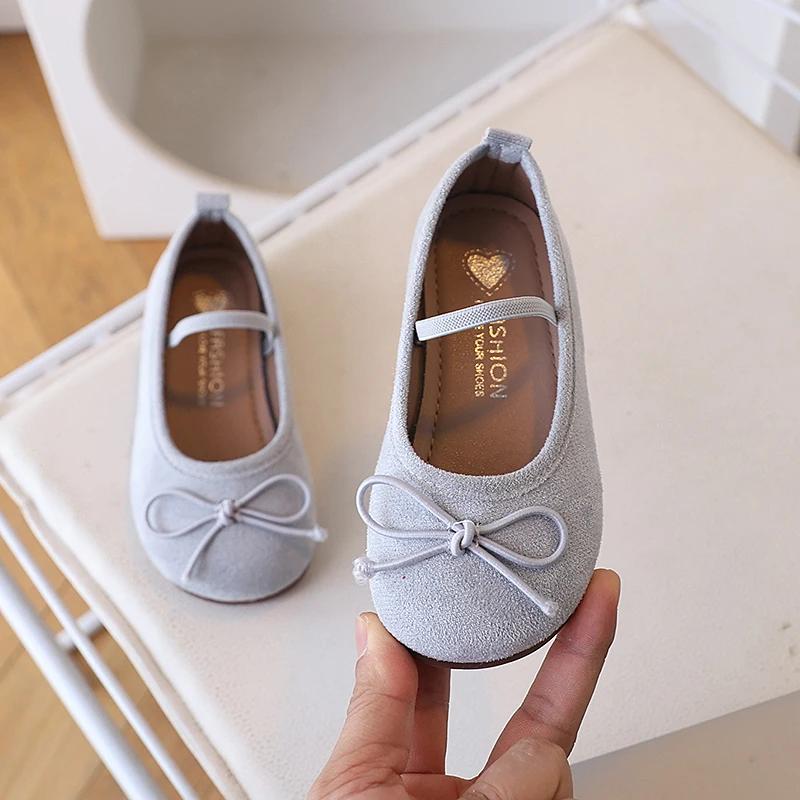 Spring Kids Ballet Flats for Girls with Cute Bowtie and Colorful Options Non-Slip Soft Sole Toddler Dance Practice Flats Elegant