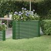 VidaXL Raised Garden Bed Flower Pot Planter Box Raised Bed Patio Terrace Outdoor Galvanized Steel 114x40x68cm 318888