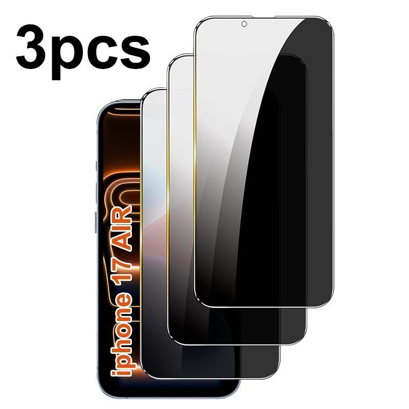3PCS Privacy Screen Protector for iPhone 17PRO 16 15 14 13 12PRO MAX Anti Spy Tempered Glass Film Anti-Scratch Case Friendly 1