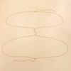 Sexy metal chain, bikini body chain, chest chain, simple one-piece imitation crystal necklace, women's waist chain.
