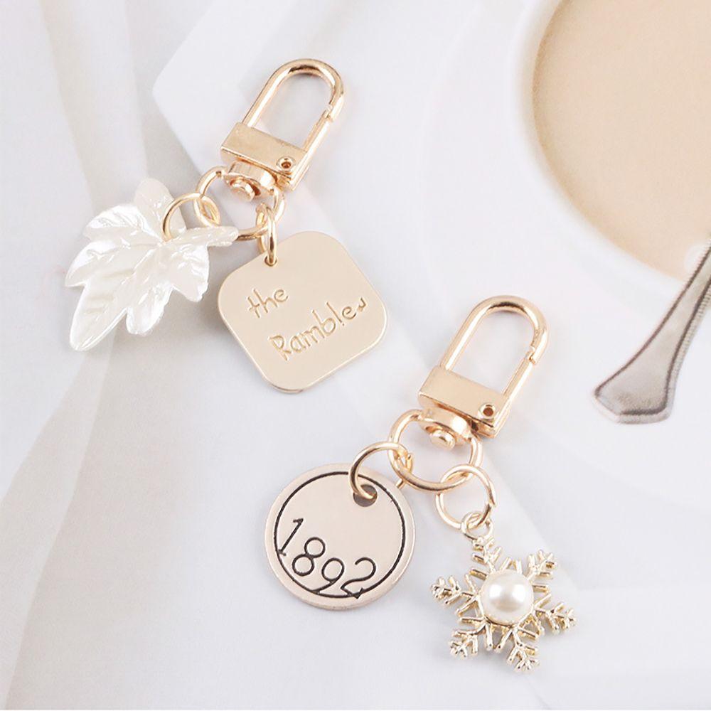 Male Bag Pendant Female Pearl Heart Keychain Women Car Keyring Letter Korean Style Key Lanyard