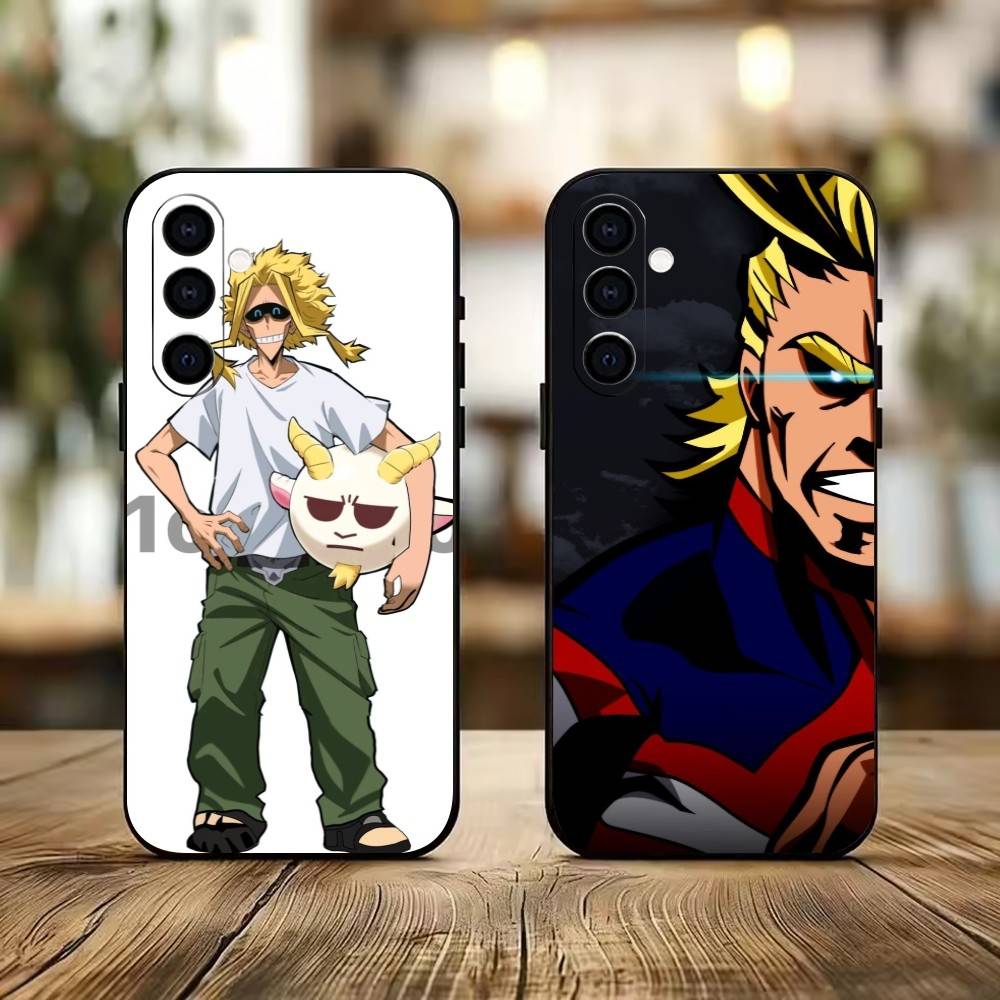 Toshinori Yagi All Might MHA Phone Case For Samsung Galaxy A73,A72,A71,A70,A53,A52,A51,Others Soft Black Cover
