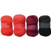 Balls of Carded Wool - Piwi - Reds - 4x20g - Ideal for Felting - Natural