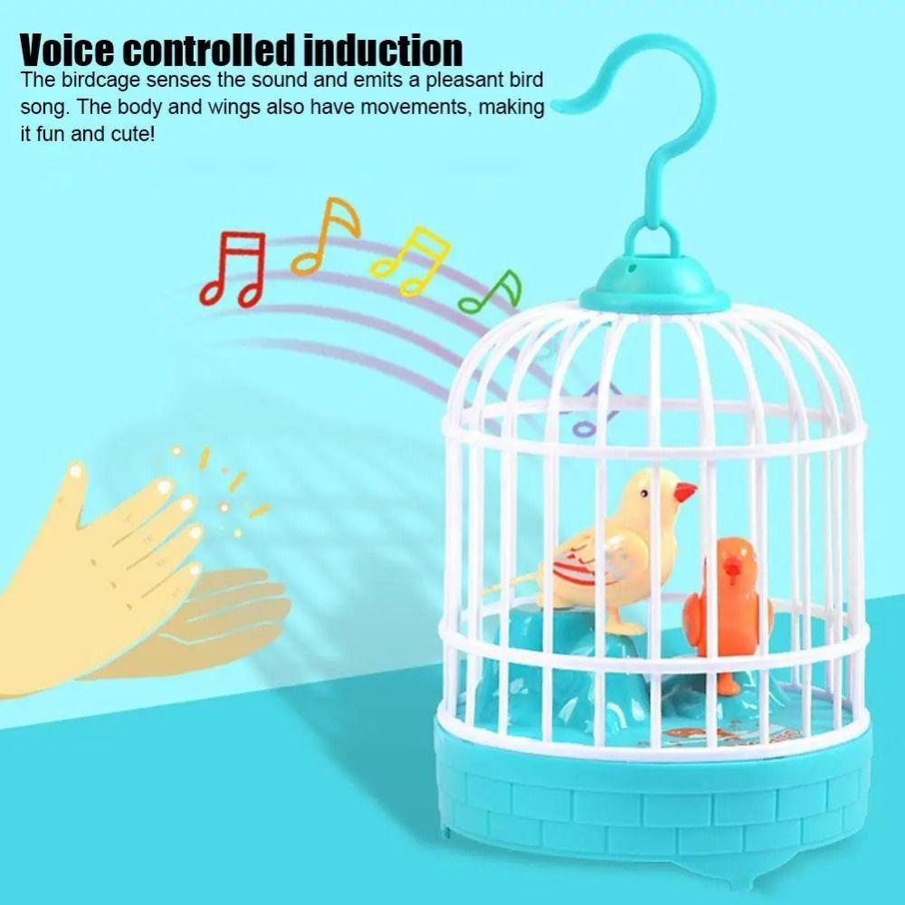 Parrot Cage Talking Electric Bird Realistic Voice Simulation Bird Cage  Entertainment