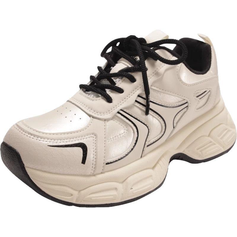 European Dad Shoes Women's Super Fire 2025 Spring and Autumn New Popular Thick-soled Heightening Running Light Sports and Leisure Shoes