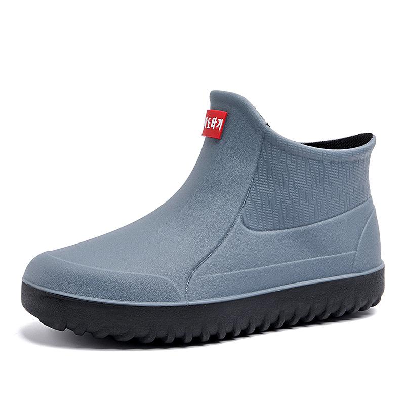Мужские и женские резиновые сапоги с коротким голенищем, водная обувь, нескользящие, износостойкие, с плюшевой подкладкой, водонепроницаемые, теплые, для рыбалки, рабочая обувь